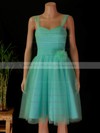 A-line Knee-length Tulle Ruffles Sweetheart Bridesmaid Dresses #PWD02017854