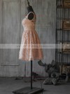 A-line Short/Mini Lace Ruffles One Shoulder Bridesmaid Dresses #PWD02017887