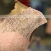 A-line Short/Mini Lace Flower(s) Scoop Neck Bridesmaid Dresses #PWD02017465