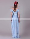 A-line Sweep Train Chiffon Sashes / Ribbons V-neck Bridesmaid Dresses #PWD02017655