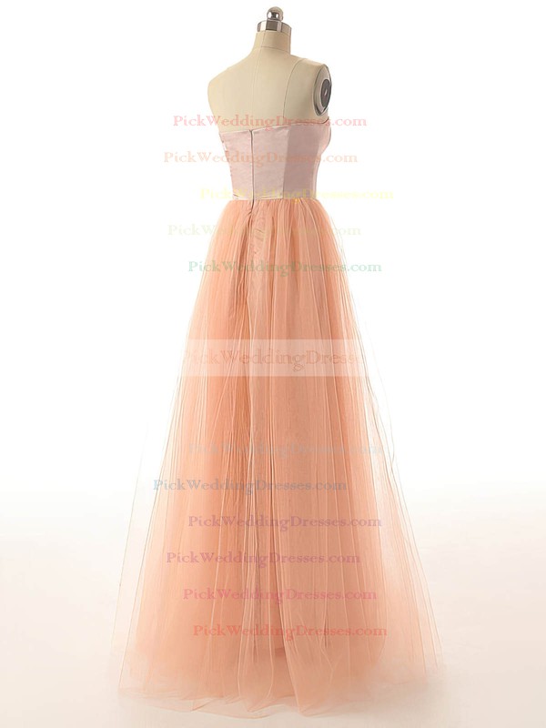 A-line Floor-length Tulle Sashes / Ribbons Sweetheart Bridesmaid Dresses #PWD02017528