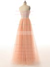 A-line Floor-length Tulle Sashes / Ribbons Sweetheart Bridesmaid Dresses #PWD02017528