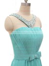 A-line Floor-length Chiffon Beading Square Neckline Bridesmaid Dresses #PWD02017565