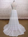 Chiffon Sweetheart Sweep Train Lace Promotion Wedding Dress #PWD00021225