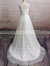 Discounted Appliques Lace Princess Scoop Neck Tulle Wedding Dresses #PWD00021228