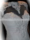 Nice Trumpet/Mermaid Chapel Train Tulle Lace-up Long Sleeve Wedding Dresses #PWD00021378