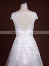 Court Train Scoop Neck Tulle Wholesale Appliques Lace Wedding Dresses #PWD00021244