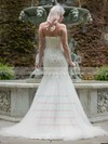 Amazing Ivory Tulle Sweetheart Appliques Lace Trumpet/Mermaid Wedding Dresses #PWD00021336