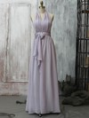 Juniors Lavender Chiffon with Ruffles Halter Bridesmaid Dress #PWD01012399
