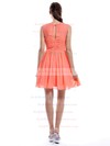Short/Mini Scoop Neck Ruffles Chiffon Popular Orange Bridesmaid Dress #PWD01012421