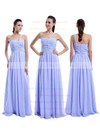 One Shoulder Lilac A-line Chiffon Ruffles Promotion Bridesmaid Dress #PWD01012431