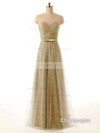Floor-length Sweetheart with Sashes/Ribbons Lilac Tulle Lace Bridesmaid Dresses #PWD01012449