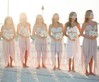 Hot Empire Pearl Pink Chiffon High Low Beading Asymmetrical Bridesmaid Dress #PWD01012469