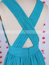 Wholesale Chiffon Pleats A-line Blue V-neck Bridesmaid Dress #PWD01012549