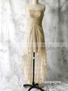 Unusual Lavender Lace Chiffon Sweetheart Asymmetrical Bridesmaid Dresses #PWD01012552