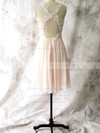 Popular Sheath/Column Chiffon with Appliques Lace Open Back Short/Mini Bridesmaid Dresses #PWD01012558