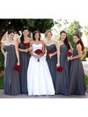 Wholesale Gray Chiffon Sweetheart Ruffles Empire Bridesmaid Dress #PWD01012586
