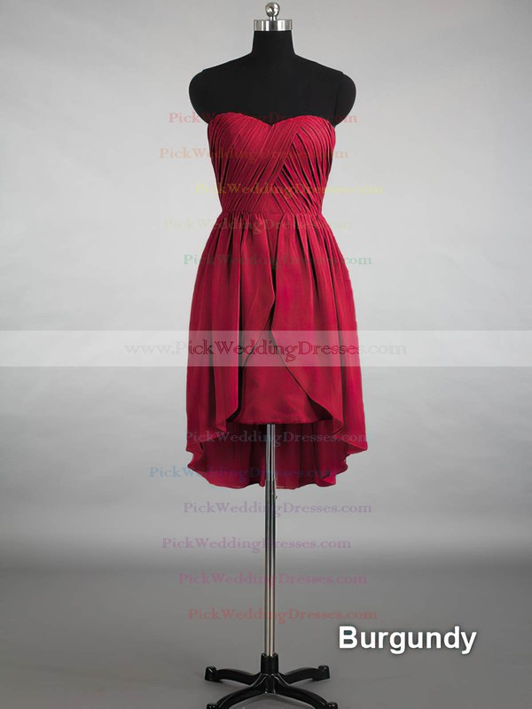 Asymmetrical Sweetheart Beautiful Chiffon Ruffles Bridesmaid Dress #PWD01012145