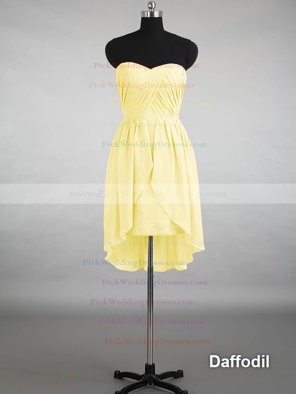 Asymmetrical Sweetheart Beautiful Chiffon Ruffles Bridesmaid Dress #PWD01012145
