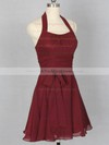 Halter Ladies Short/Mini Sashes / Ribbons Chiffon Bridesmaid Dress #PWD01012151