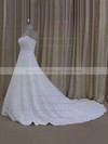 Gorgeous Sweetheart Ivory Tulle Appliques Lace Court Train Wedding Dress #PWD00021773
