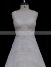 Sweetheart Ivory Tulle Appliques Lace Court Train Unique Wedding Dress #PWD00021796