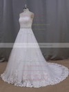 Ivory Court Train Tulle Appliques Lace Wholesale Sweetheart Wedding Dresses #PWD00021886