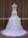 White Trumpet/Mermaid Tulle Appliques Lace Sweetheart Modern Wedding Dress #PWD00021987