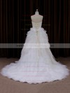 Sweetheart Tulle Appliques Lace Elegant Princess Ivory Wedding Dress #PWD00021991