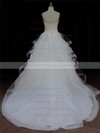 Ivory Tulle Appliques Lace Sweetheart Ball Gown Discount Wedding Dresses #PWD00022005