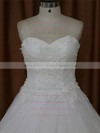 A-line Appliques Lace Ivory Tulle Sweetheart Modern Wedding Dresses #PWD00022021