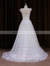 Tulle Sweetheart Appliques Lace Sweep Train Ivory Pretty Wedding Dresses #PWD00022066