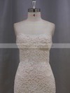 Champagne Court Train Tiered Lace Tulle Trumpet/Mermaid Classic Wedding Dresses #PWD00022086