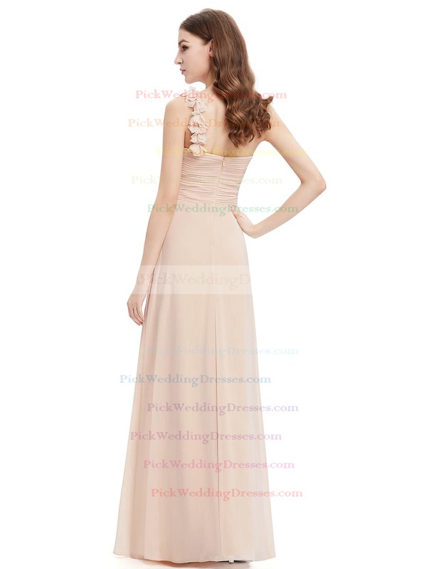 Cheap One Shoulder Chiffon Ruffles Empire Bridesmaid Dresses #PWD01012723