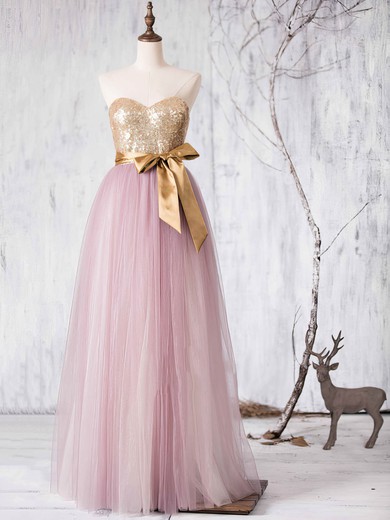 Stunning Princess Sashes / Ribbons Sweetheart Tulle Bridesmaid Dresses #PWD01012727