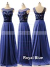 Discount Sweep Train Appliques Lace Chiffon Scoop Neck Bridesmaid Dresses #PWD01012728