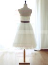Pretty Sweetheart Sashes / Ribbons White Tulle Knee-length Bridesmaid Dress #PWD01012739