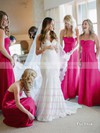 Affordable Floor-length Sweetheart Ruffles Chiffon Long Bridesmaid Dress #PWD01012770
