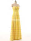Sweetheart Unique Chiffon Floor-length Criss Cross Yellow Bridesmaid Dresses #PWD01012794