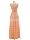 Chiffon with Beading A-line V-neck Vintage Bridesmaid Dresses #PWD01012802