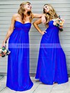 Royal Blue Ruffles Sweetheart Chiffon Empire Stunning Bridesmaid Dresses #PWD01012809