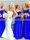 Royal Blue Ruffles Sweetheart Chiffon Empire Stunning Bridesmaid Dresses #PWD01012809