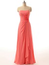 Wholesale Chiffon Floor-length with Flower(s) Strapless Bridesmaid Dresses #PWD01012811