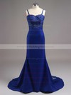 Trumpet/Mermaid Silk-like Satin Appliques Lace Sweetheart Amazing Bridesmaid Dresses #PWD01012822