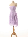 Girls Short/Mini Sweetheart Ruffles Chiffon Lavender Bridesmaid Dress #PWD01012825