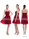 Strapless A-line Ruched Chiffon Short/Mini Wholesale Bridesmaid Dresses #PWD01012876