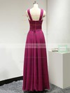 Floor-length V-neck Ruched Chiffon Discounted Bridesmaid Dress #PWD01012882