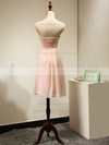Short/Mini Sweetheart Ruched Chiffon Pink Simple Bridesmaid Dress #PWD01012884