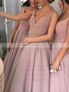 Princess V-neck Floor-length Satin with Beading New Style Bridesmaid Dresses #PWD01012912
