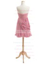 Simple Sweetheart Ruffles Chiffon Short/Mini Sheath/Column Bridesmaid Dresses #PWD01012919